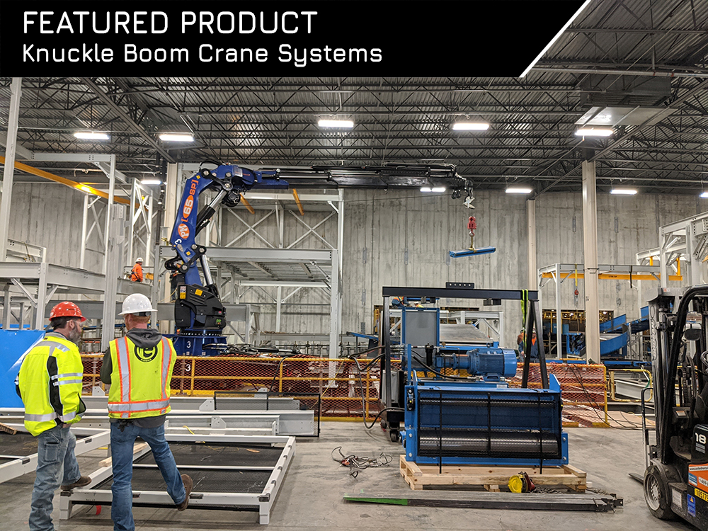 Featured product: Knuckle boom crane systems.