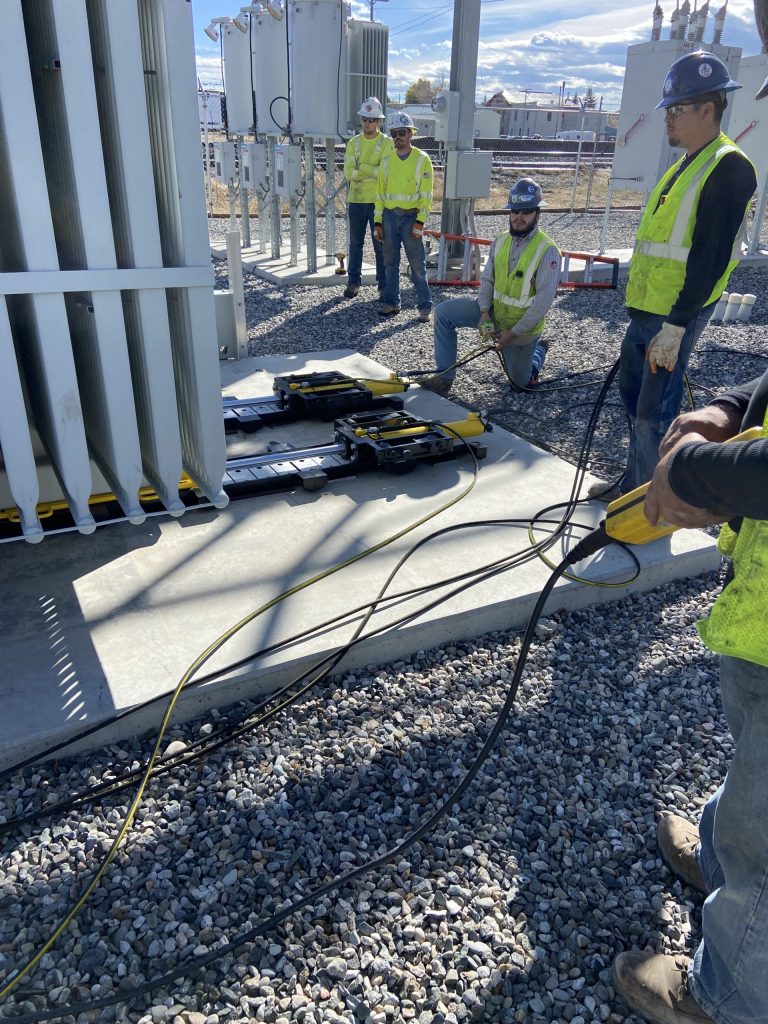 The Enerpac LH400 skidding system was used to safely move the equipment.