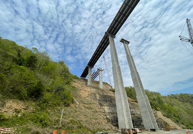 View of Pond Creek Bridge from below.
