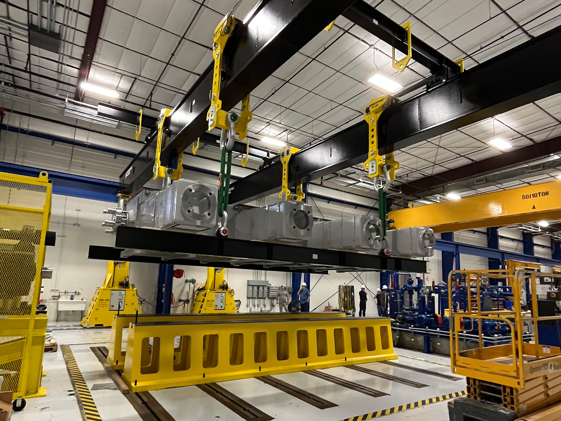 Proper gantry set up on premises.