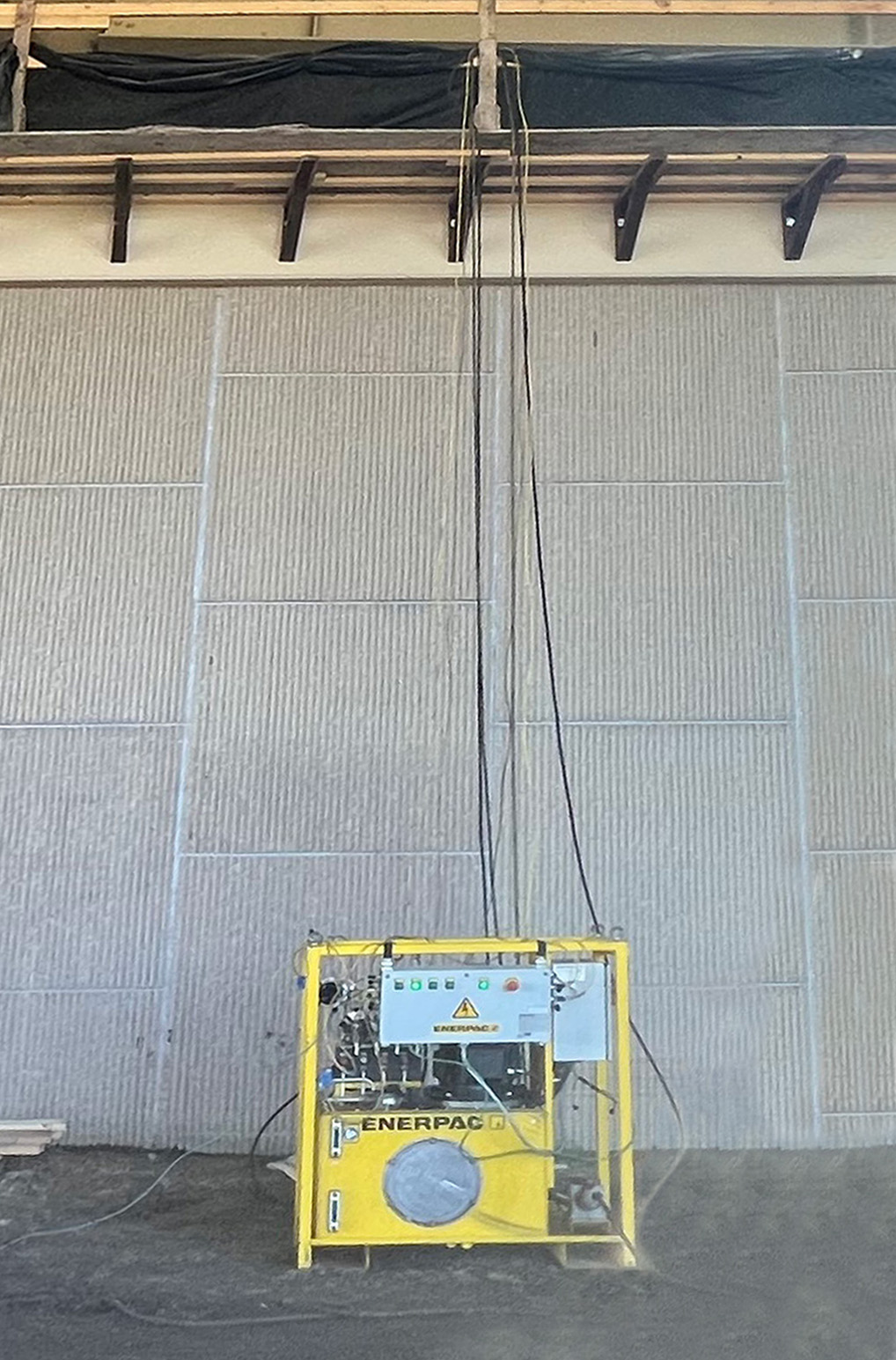 On-site view of bridge repair.