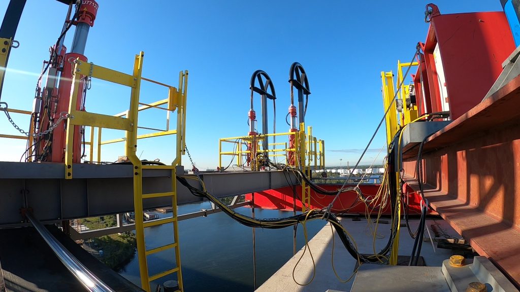East Chicago bridge project, viewed on site.