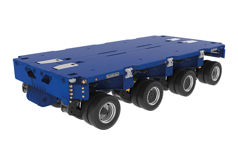 Goldhofer SPMT, 8 wheels.