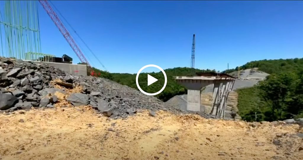 Kentucky Transportation Cabinet District 8 video of bridge beams being launched across the Salt Lick Creek valley.